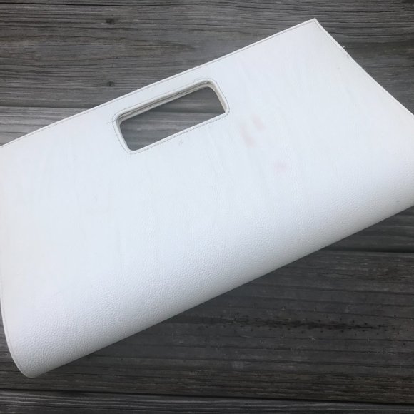 Charming Charlie Women Clutch Bag Purse White Read - Picture 5 of 13